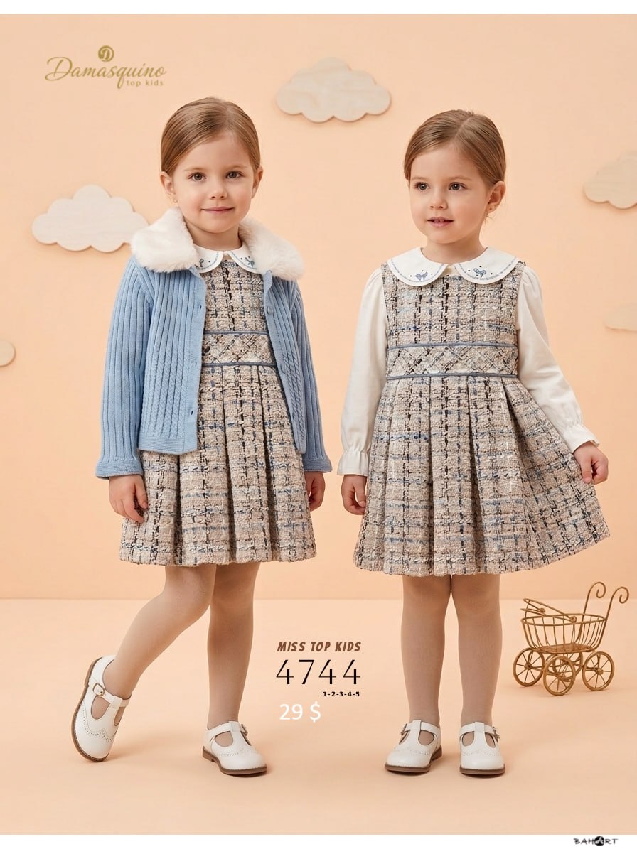 Damasquino Kids 4744 · Açık mavi toptan Kız Çocuk