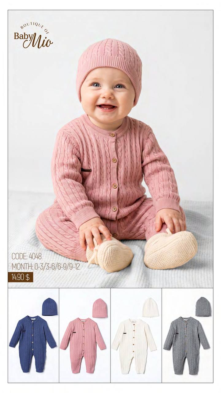 Baby Mio 4048 · Gris — Nouveau-né en gros