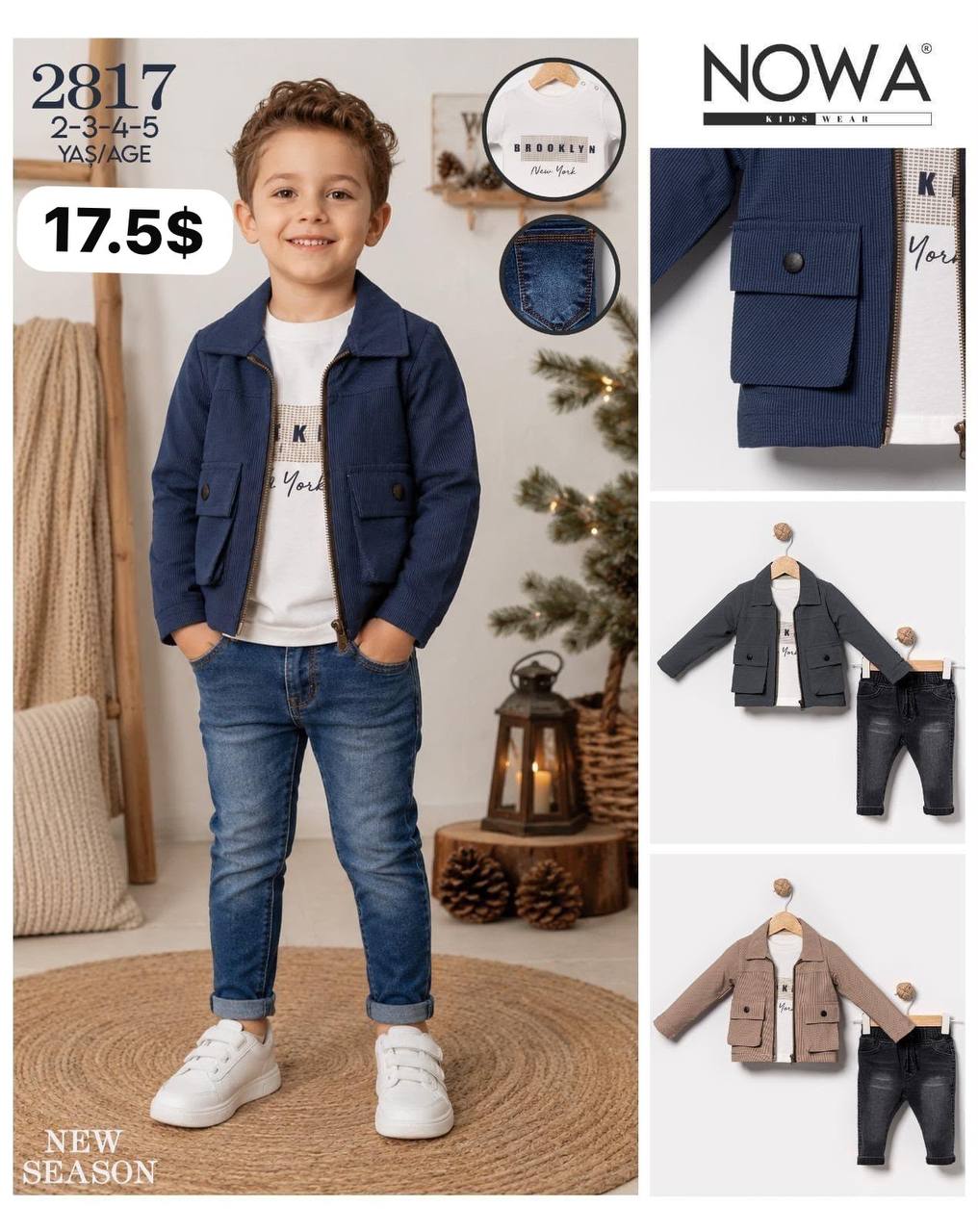 Nowa Kids 2817 · Antrasit toptan Erkek Çocuk