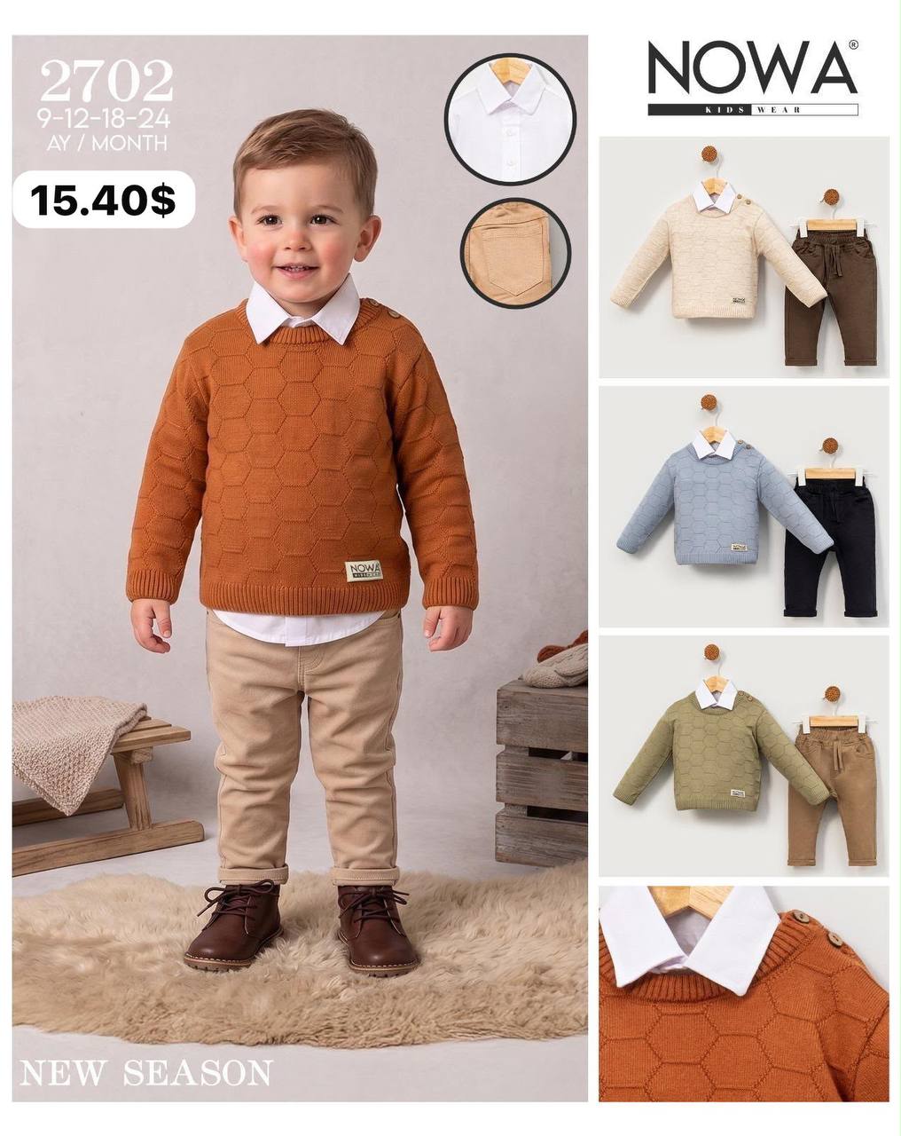 Nowa Kids 2702 · Açık mavi toptan Erkek Çocuk