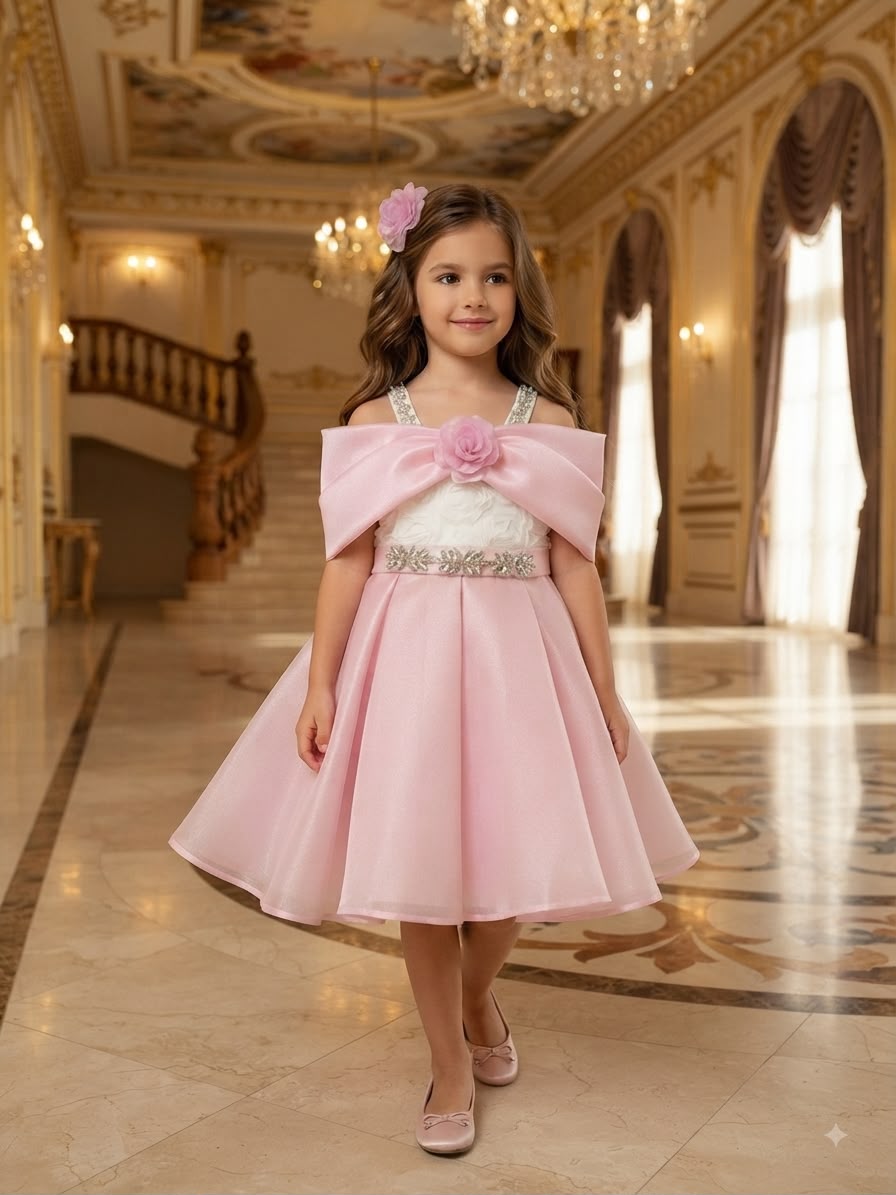 Princess Missani 6110 Pastel Pink Petite Royale Dress · Pembe toptan Kız Çocuk