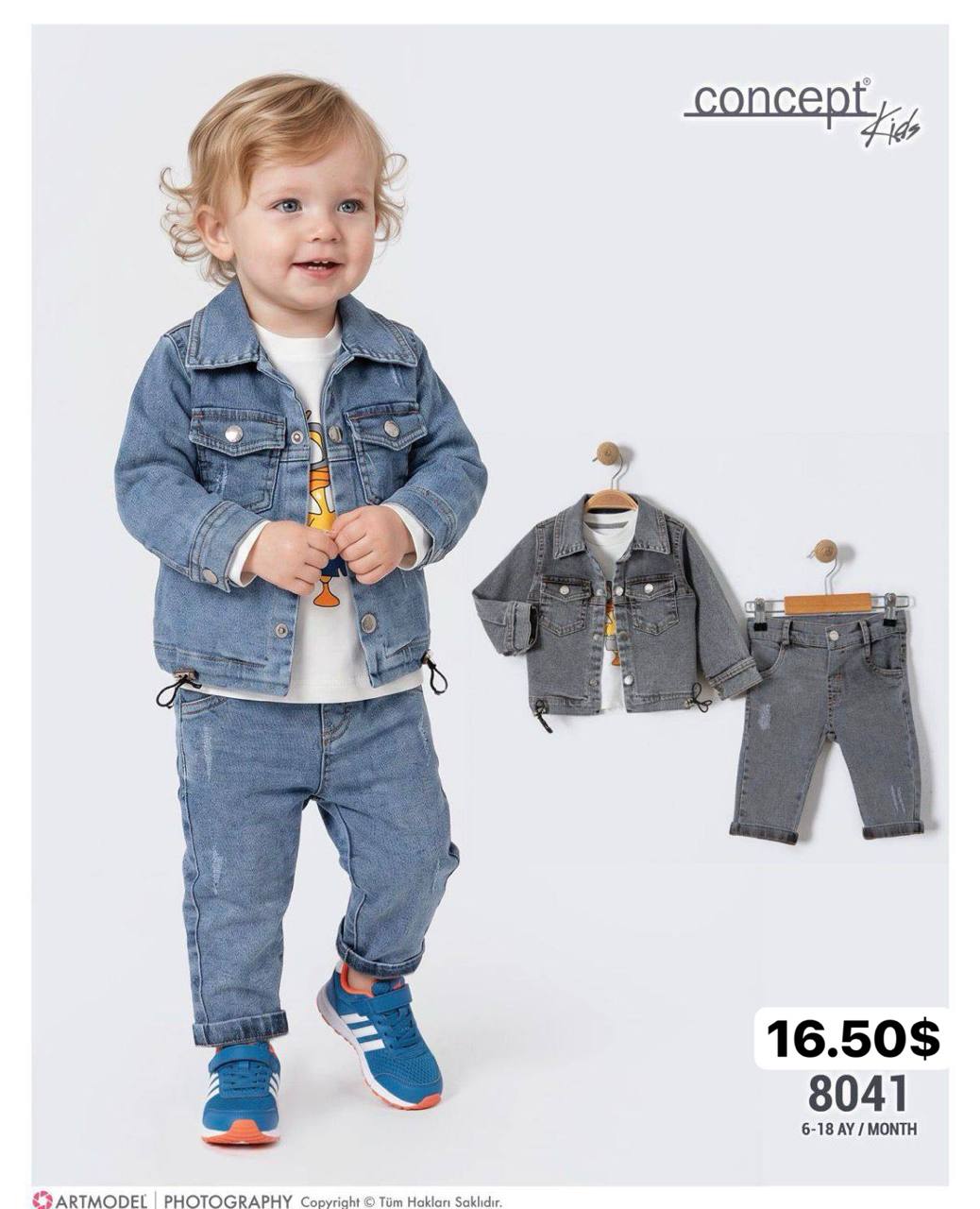 Concept Kids 8041 · Antrasit toptan Erkek Çocuk