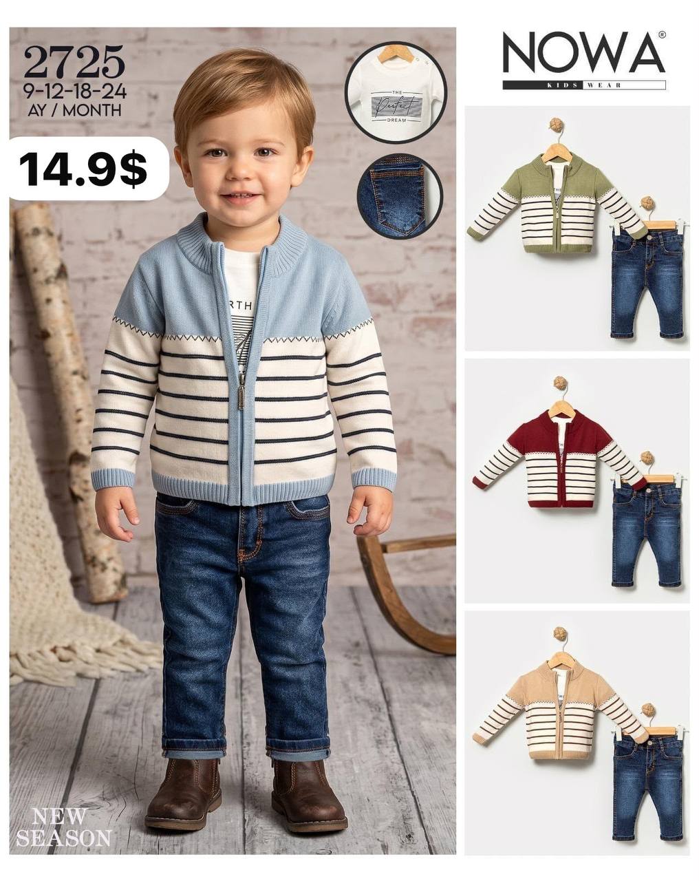 Nowa Kids 2725 · Açık mavi toptan Erkek Çocuk