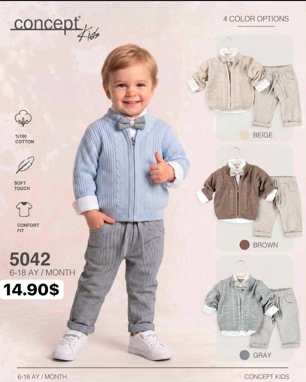 Concept Kids 5042 · Açık mavi toptan Erkek Çocuk