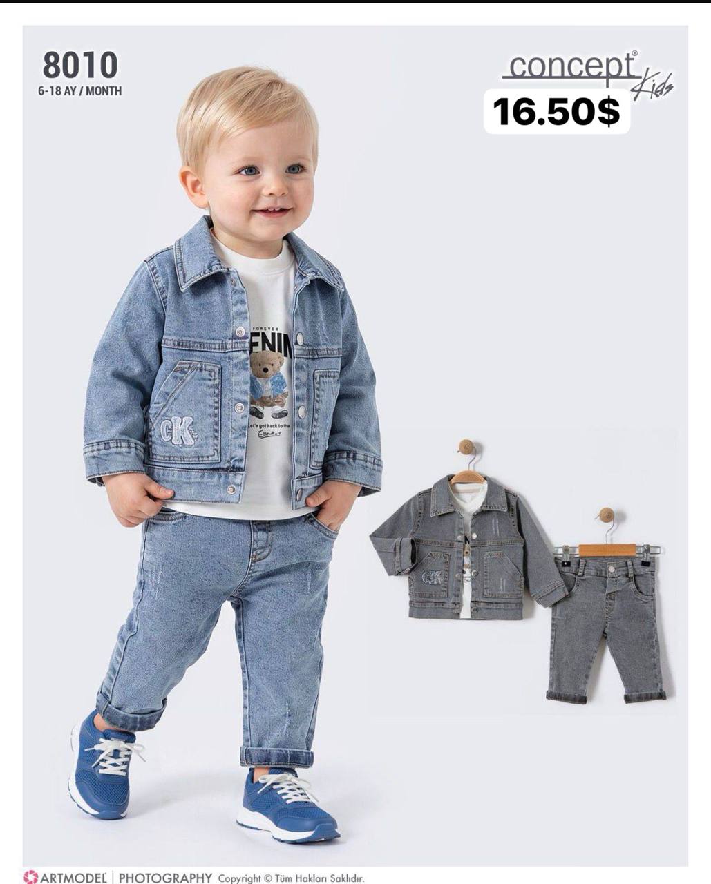Concept Kids 8010 · Antrasit toptan Erkek Çocuk