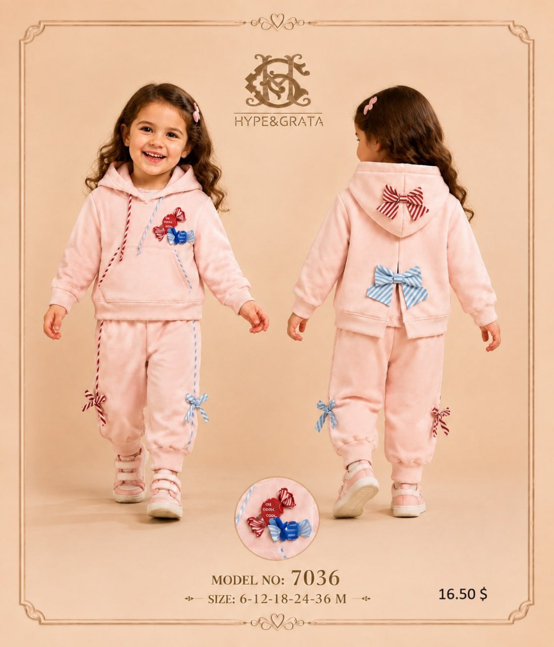 Hype&Grata Kids 7036 toptan Kız Çocuk