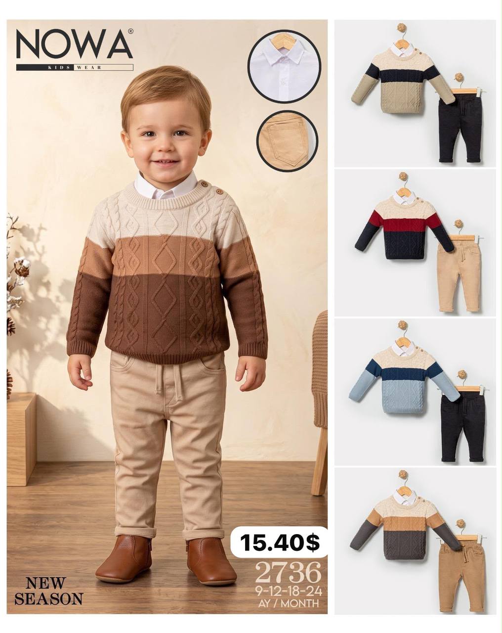 Nowa Kids 2736 · Açık mavi toptan Erkek Çocuk
