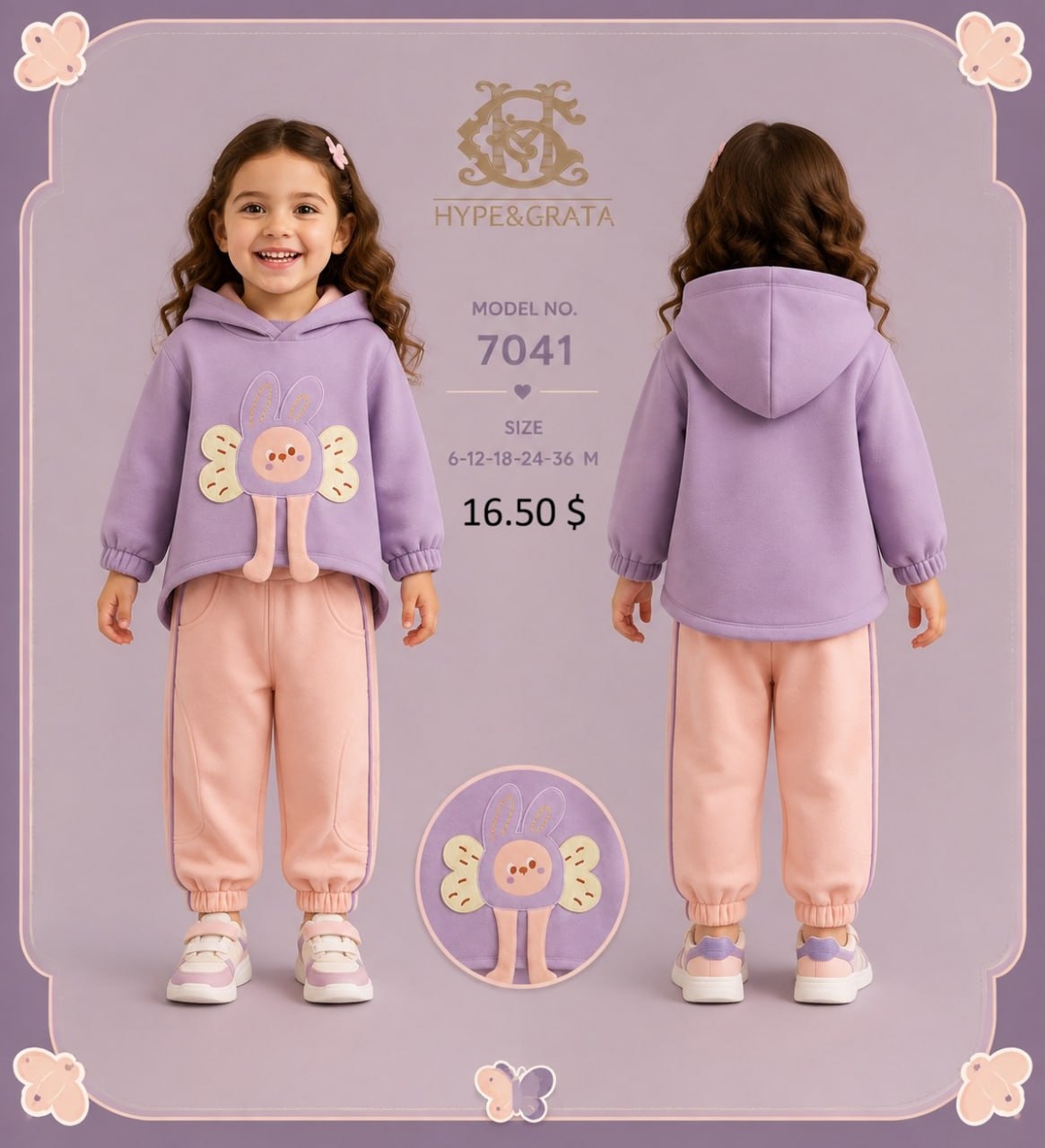 Hype&Grata Kids 7041 toptan Kız Çocuk