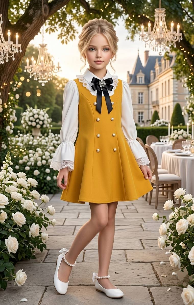 Bella Kids Bow Detail Party Dress · Açık mavi toptan Kız Çocuk