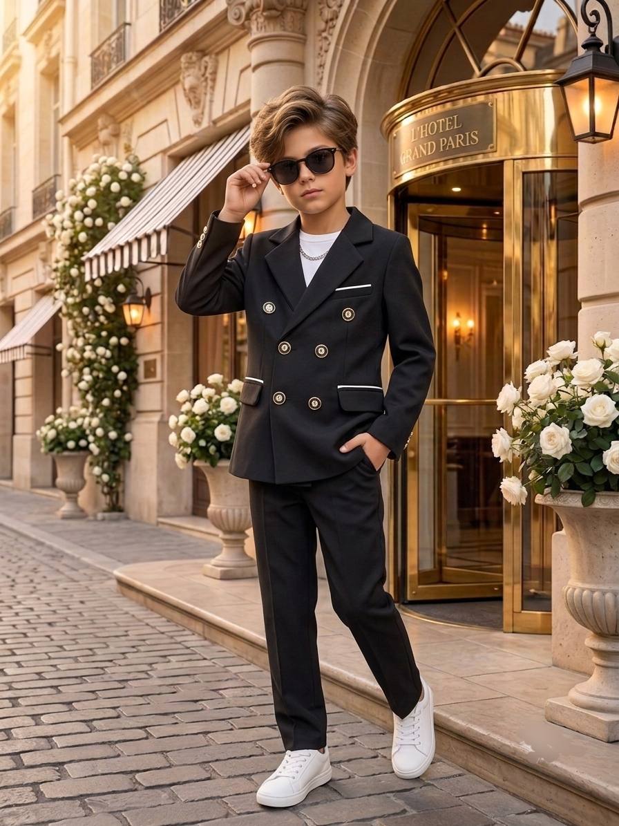 Bella Kids Suit & Casual Gentleman Outfit · Bej toptan Erkek Çocuk