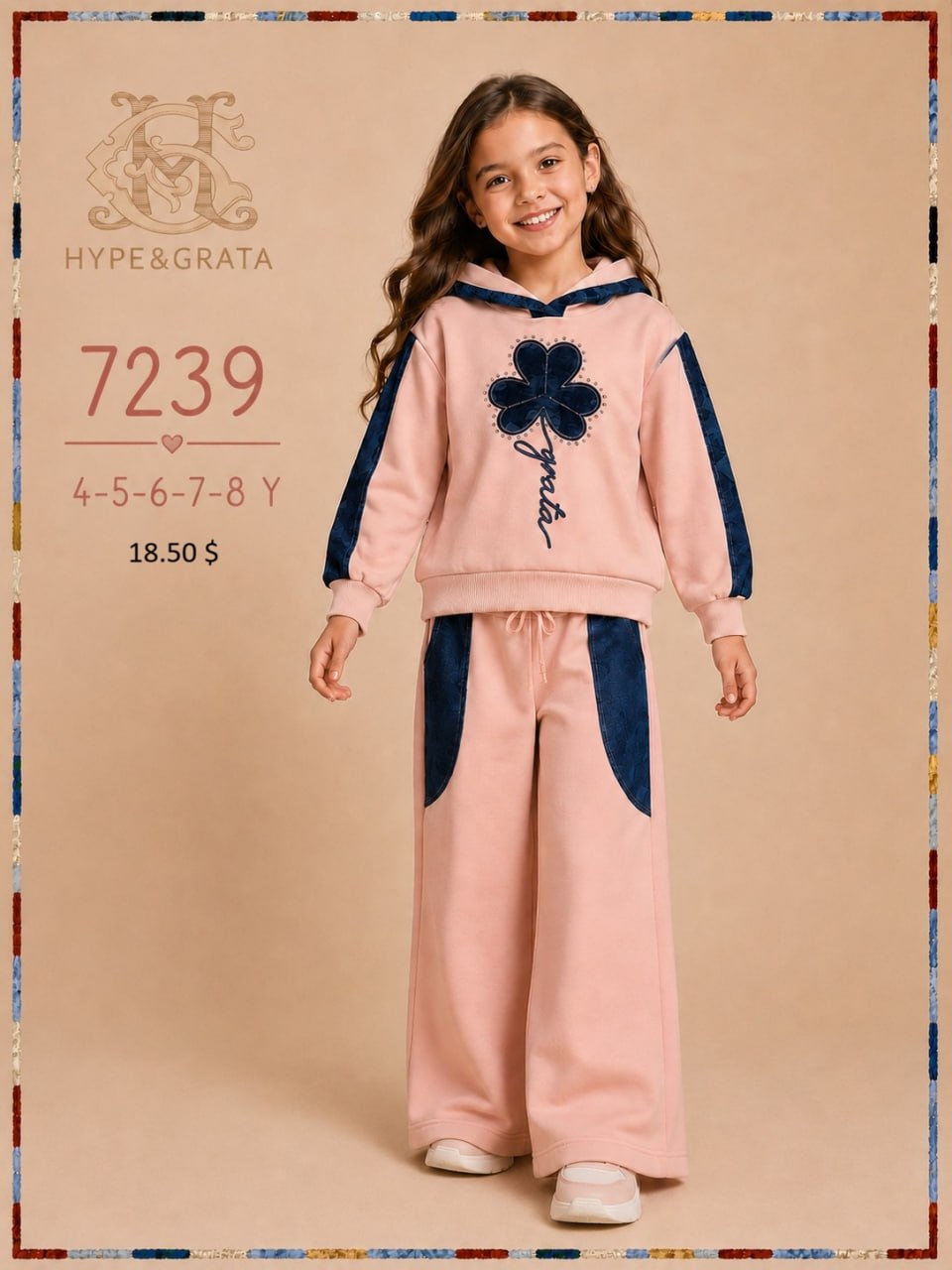 Hype&Grata Kids 7239 toptan Kız Çocuk
