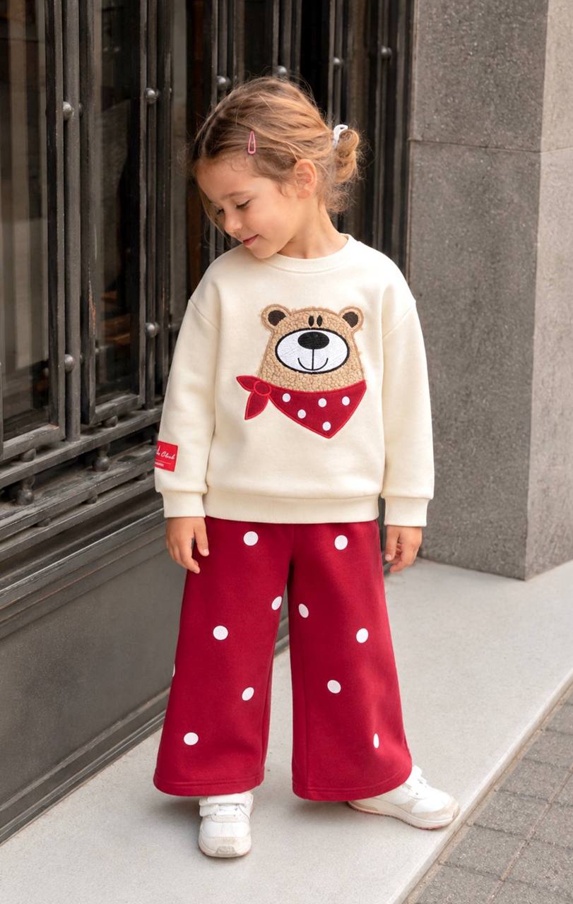 Unicorn Kids Bear Red Tracksuit wholesale Girls