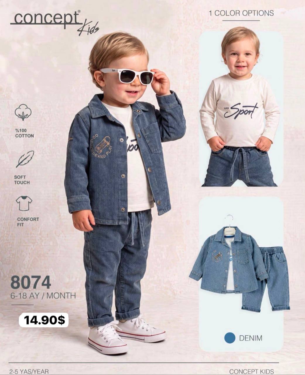 Concept Kids 8074 toptan Erkek Çocuk