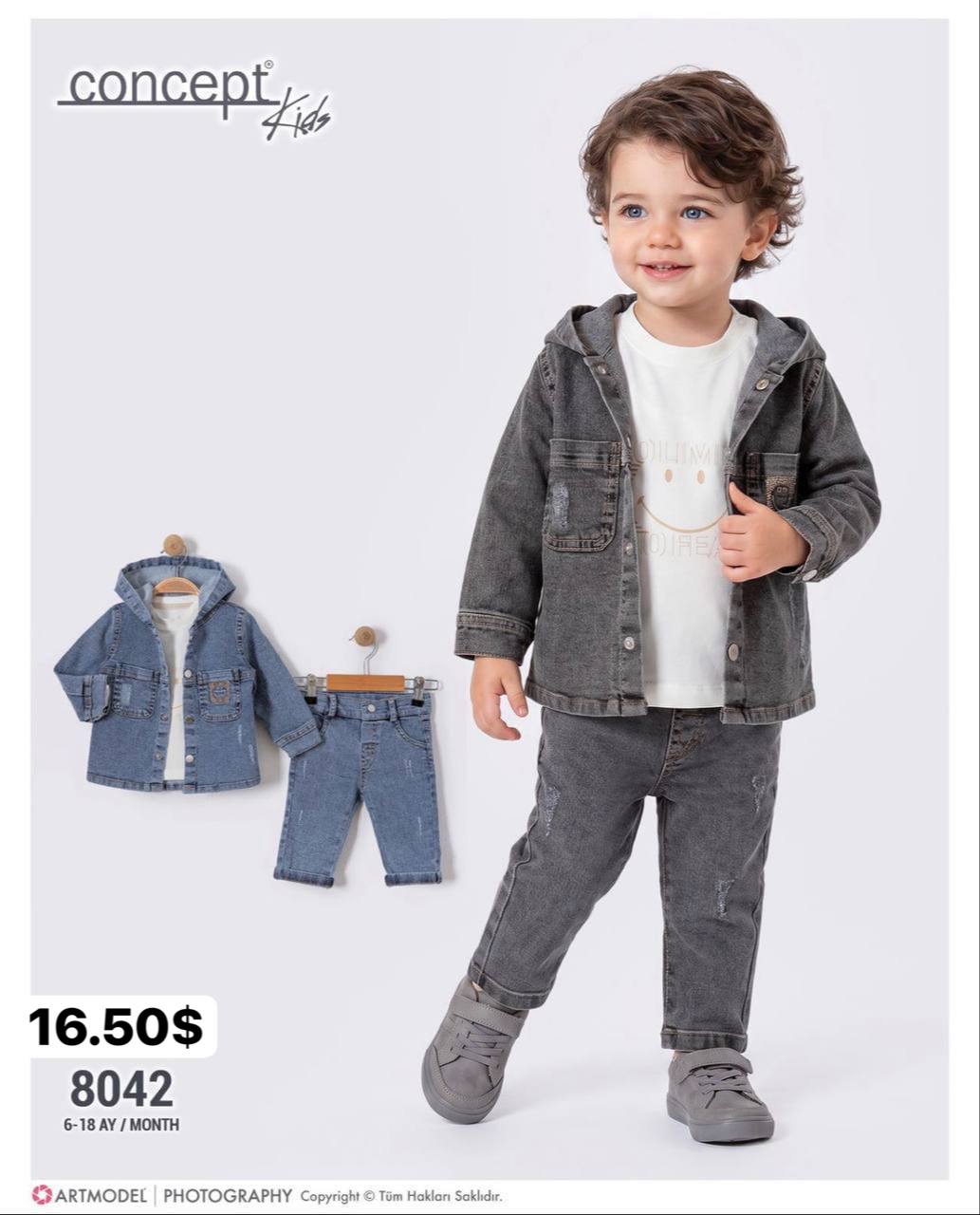 Concept Kids 8042 · Antrasit toptan Erkek Çocuk