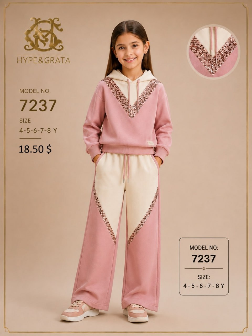 Hype&Grata Kids 7237 toptan Kız Çocuk