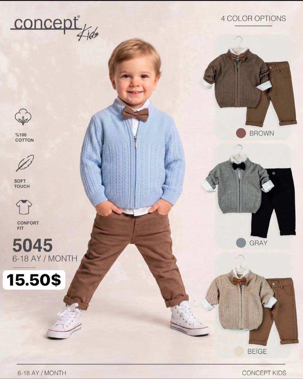 Concept Kids 5045 · Açık mavi toptan Erkek Çocuk