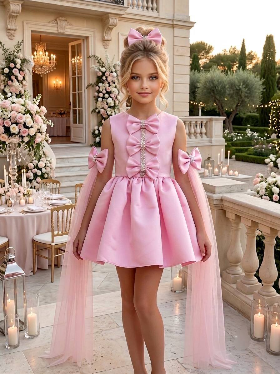 Bella Kids Girls’ Elegant Occasion Dress · Beyaz toptan Kız Çocuk