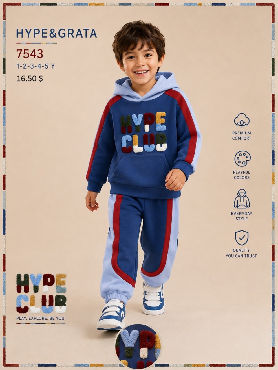 Hype&Grata Kids 7543 toptan Erkek Çocuk