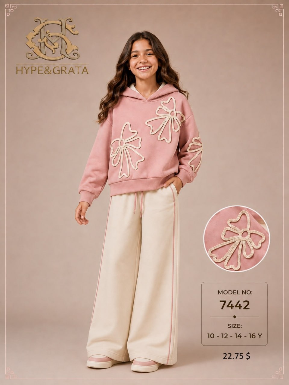 Hype&Grata Kids 7442 toptan Kız Çocuk