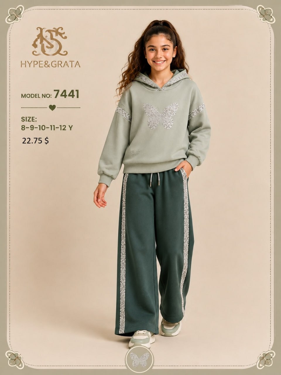 Hype&Grata Kids 7441 toptan Kız Çocuk