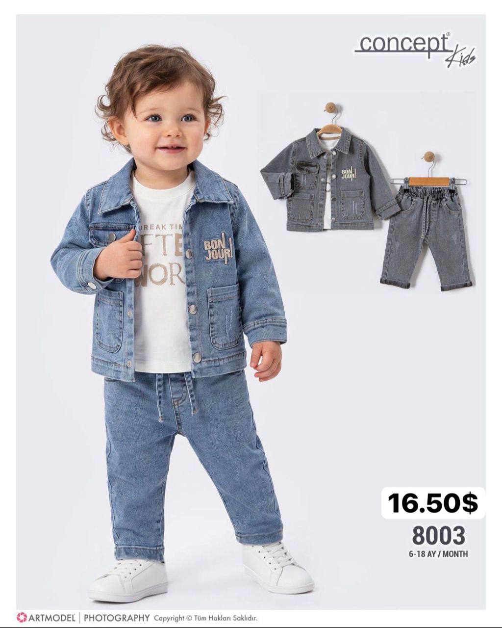 Concept Kids 8003 · Antrasit toptan Erkek Çocuk