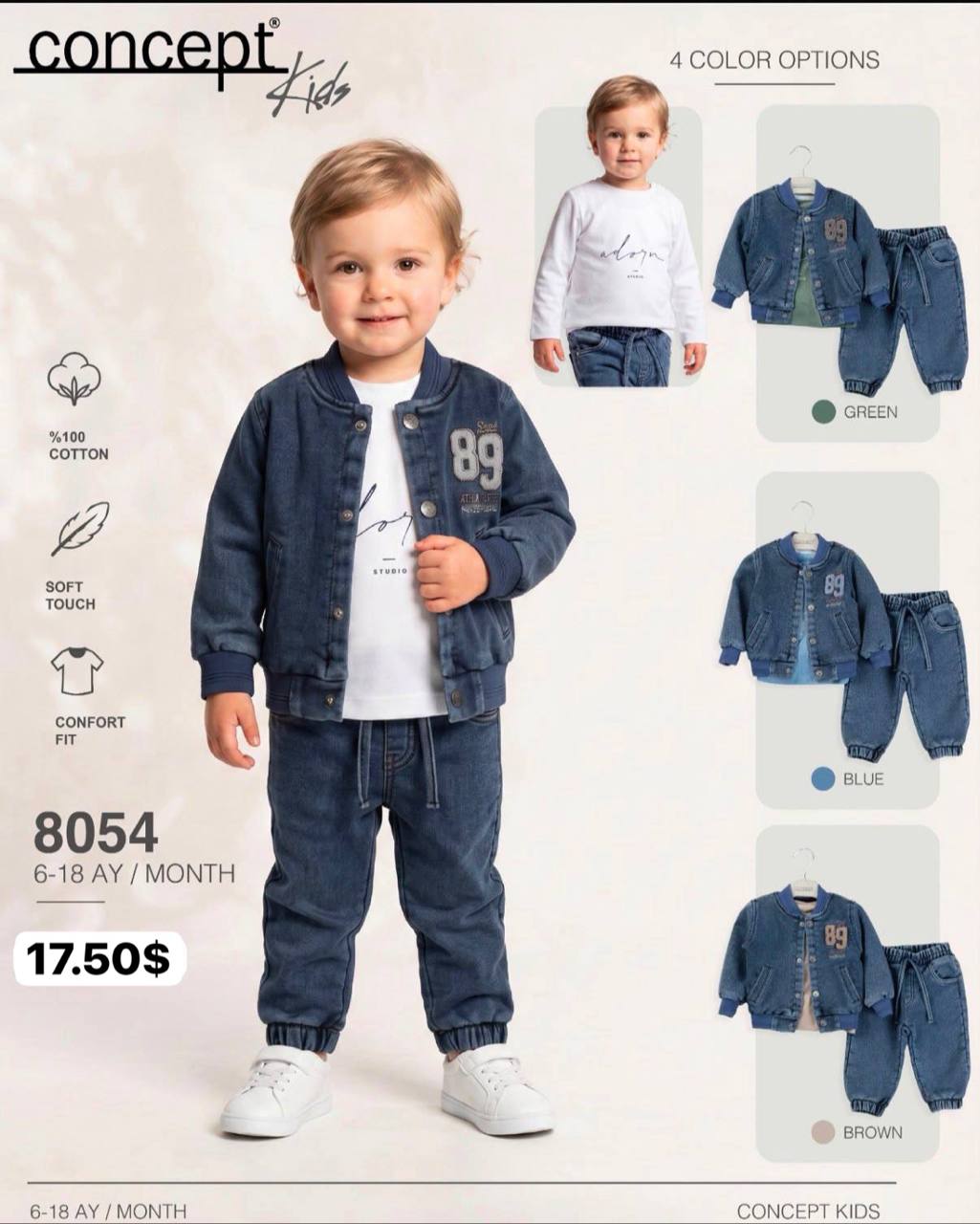 Concept Kids 8054 · Beyaz toptan Erkek Çocuk