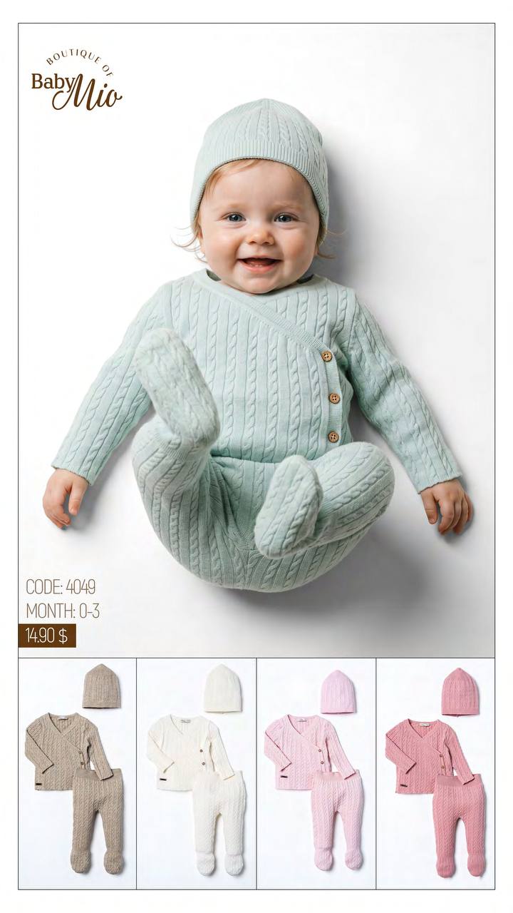 Baby Mio 4049 · Blanc — Nouveau-né en gros