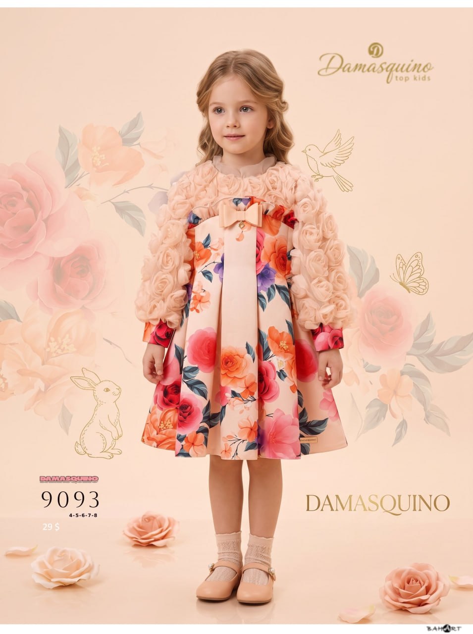 Damasquino Kids 9093 · Pudra toptan Kız Çocuk