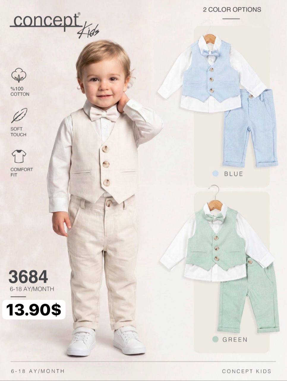 Concept Kids 3684 · Açık mavi toptan Erkek Çocuk