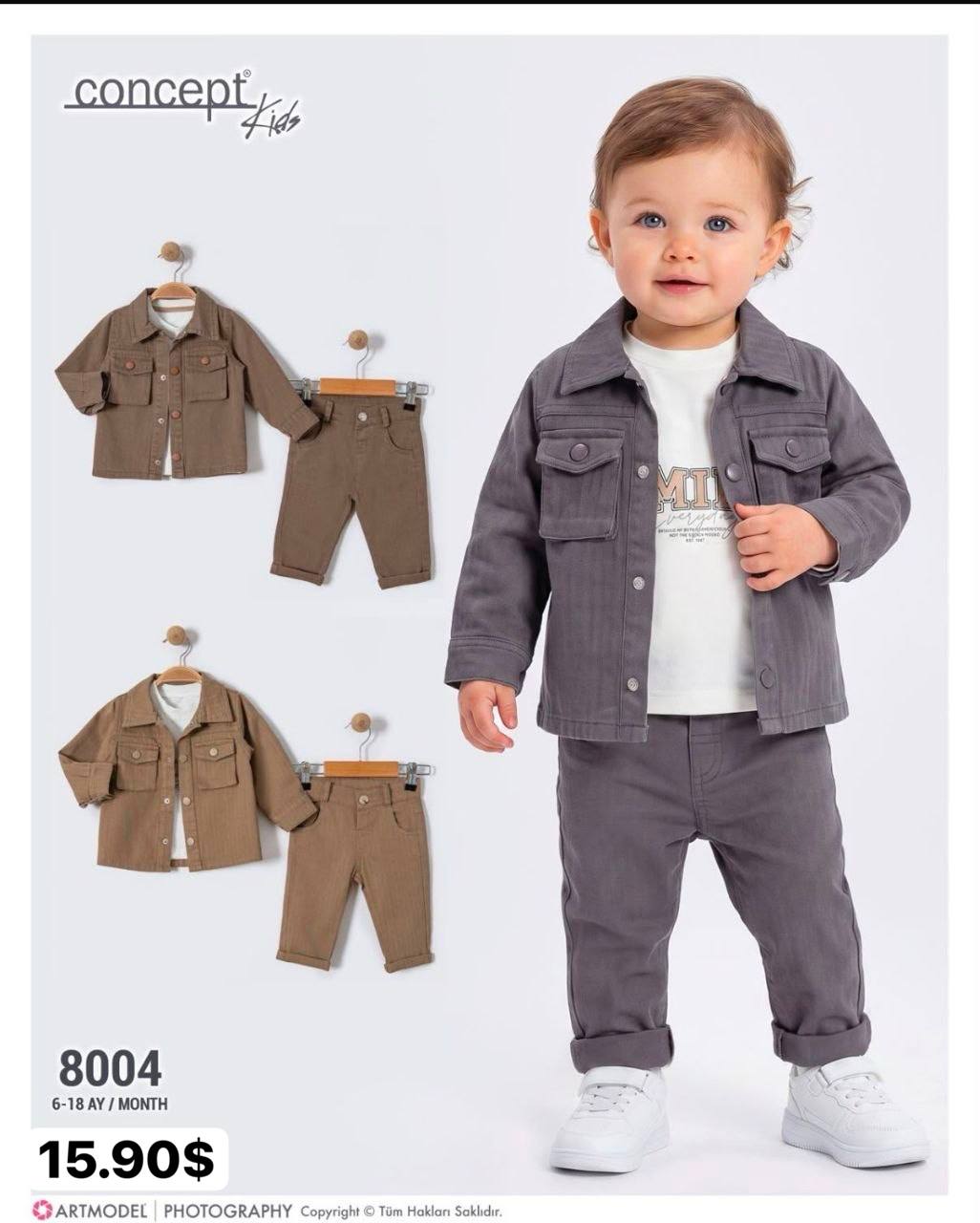 Concept Kids 8004 · Bej toptan Erkek Çocuk