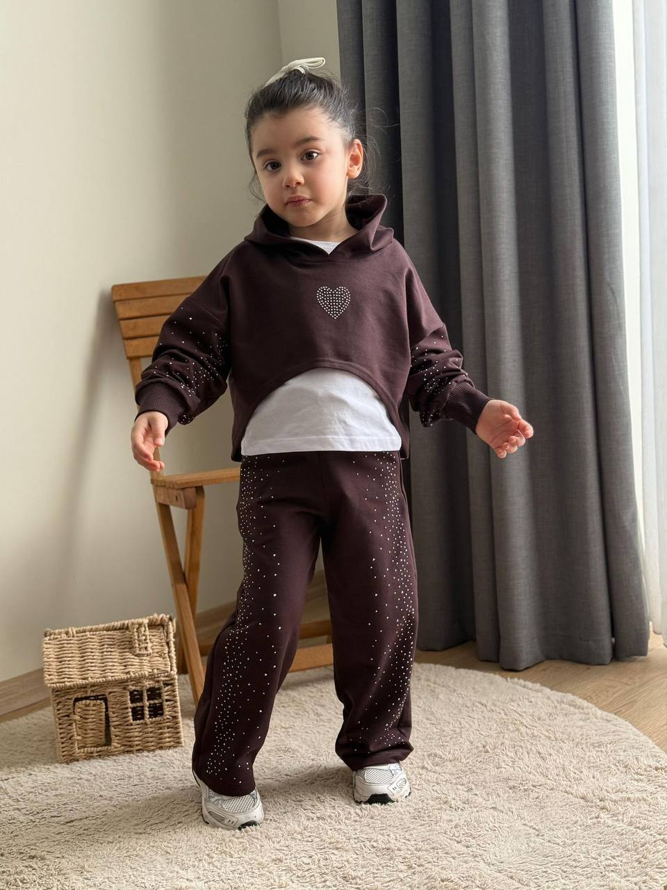 Boy Boy Kids 6484 · Kahverengi toptan Kız Çocuk