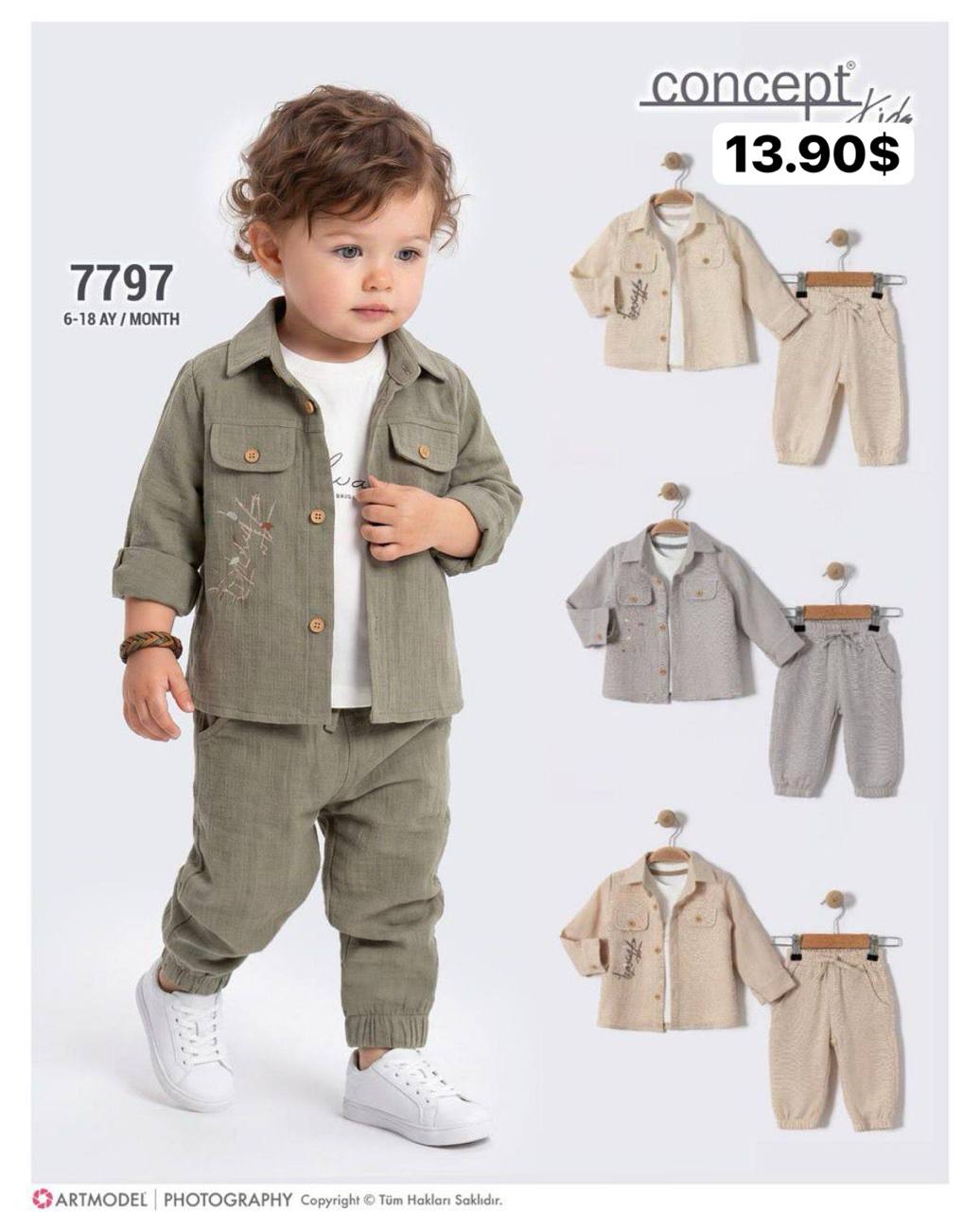 Concept Kids 7797 · Bej toptan Erkek Çocuk