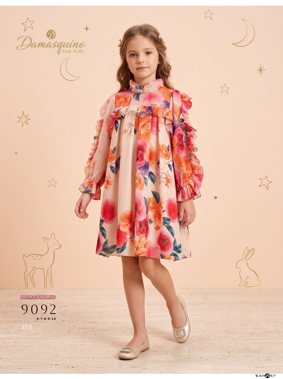 Damasquino Kids 9092 · Fuşya toptan Kız Çocuk