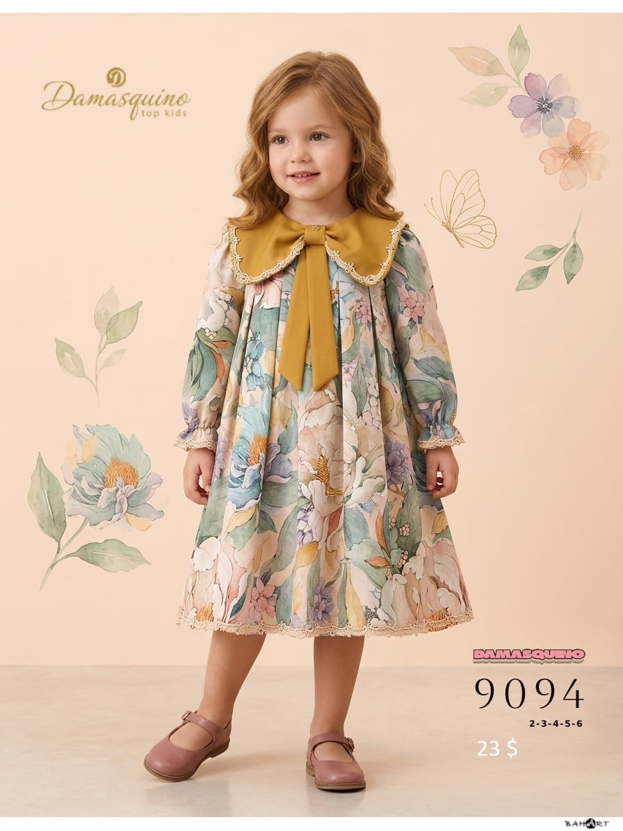 Damasquino Kids 9094 · Mustard wholesale Girls