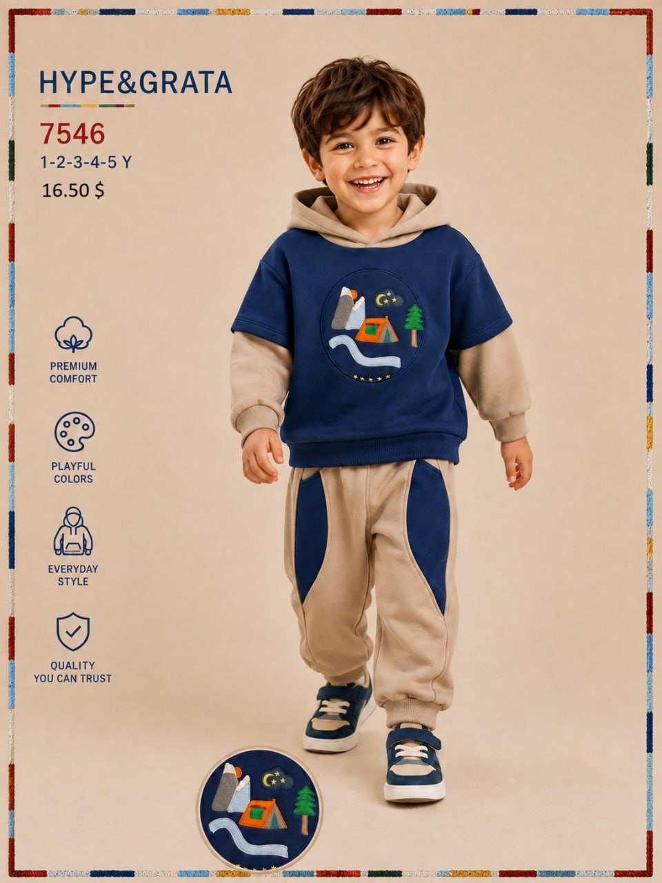 Hype&Grata Kids 7546 toptan Erkek Çocuk