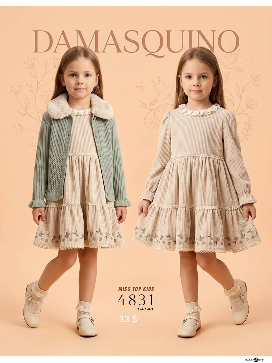 Damasquino Kids 4831 · Turkuaz toptan Kız Çocuk