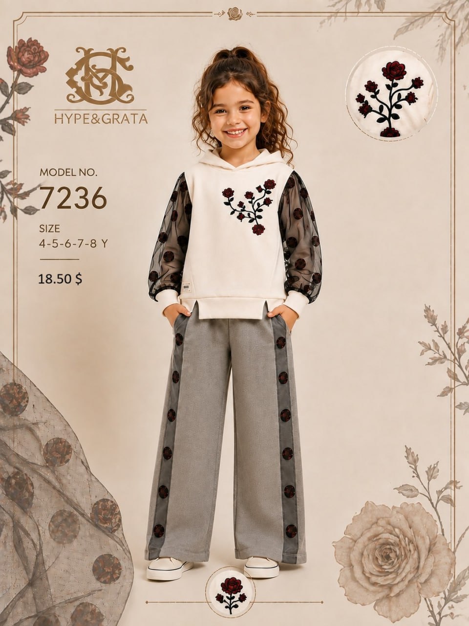 Hype&Grata Kids 7236 toptan Kız Çocuk