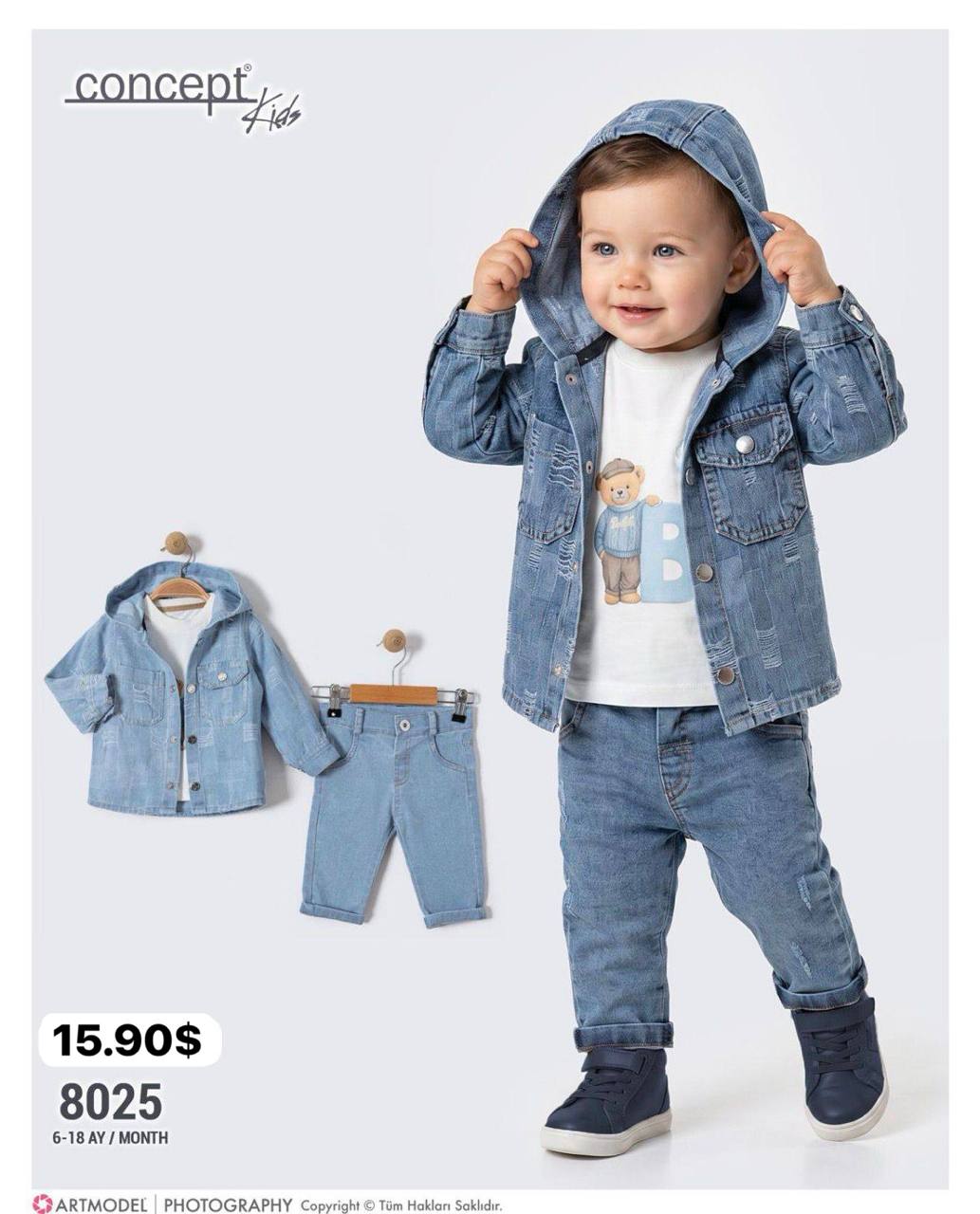 Concept Kids 8025 · Açık mavi toptan Erkek Çocuk