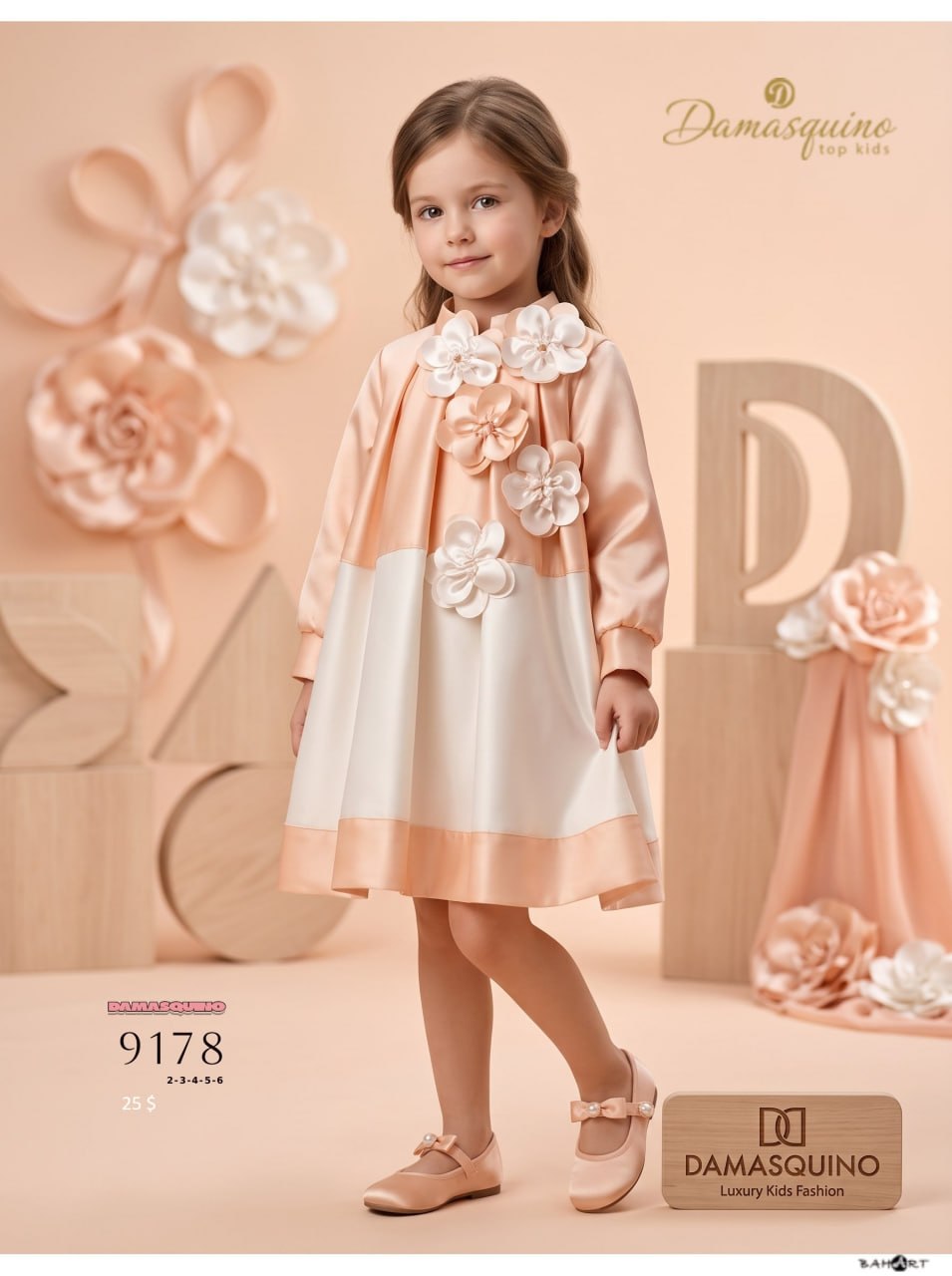 Damasquino Kids 9178 · Pudra toptan Kız Çocuk