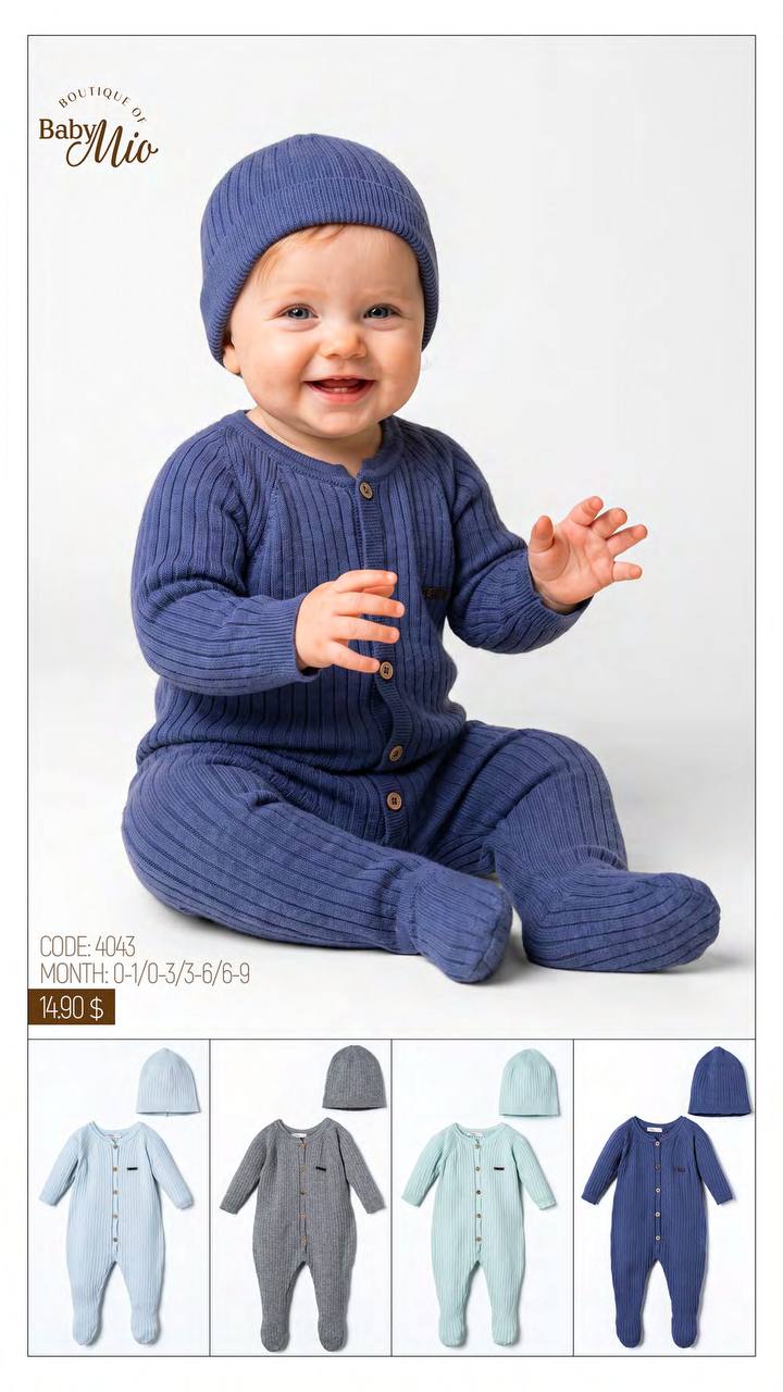 Baby Mio 4043 · Bleu clair — Nouveau-né en gros