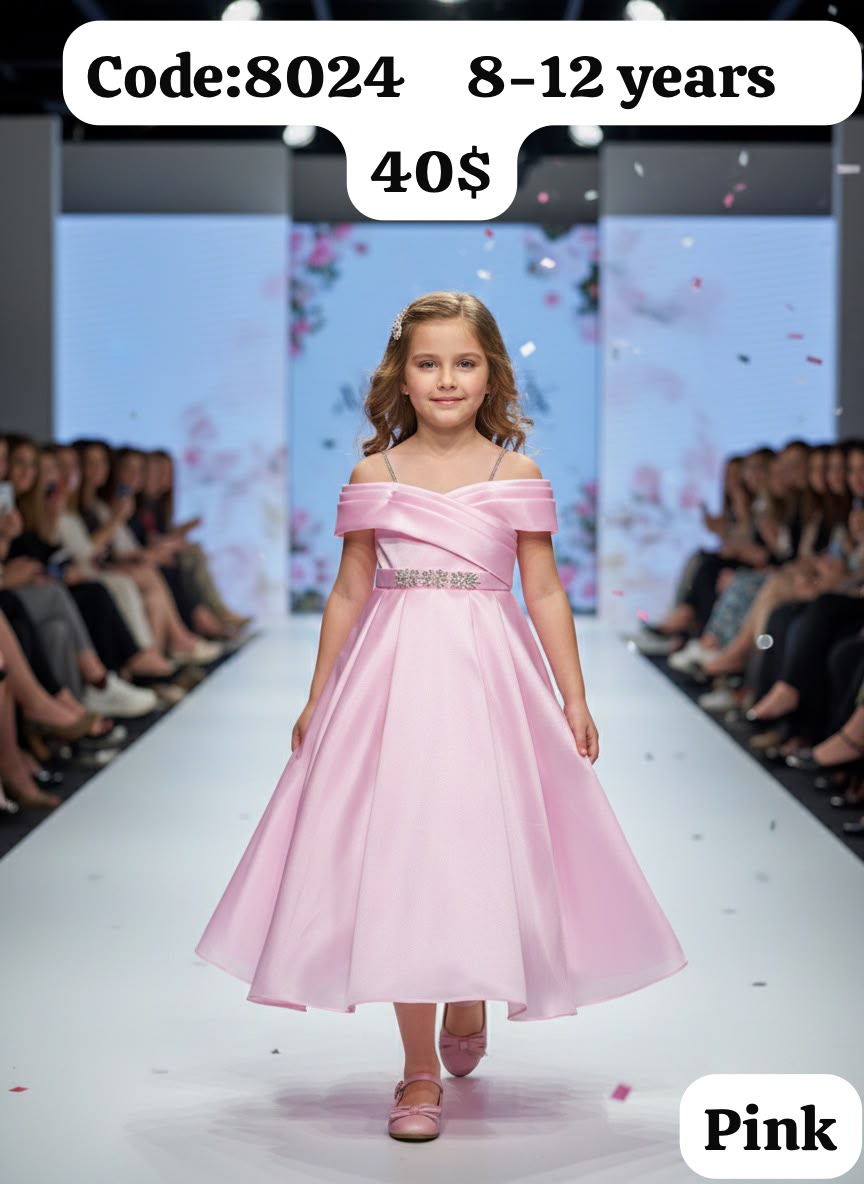 Princess Missani 8024 Missani powder Girls’ Occasion Dress · Pembe toptan Kız Çocuk