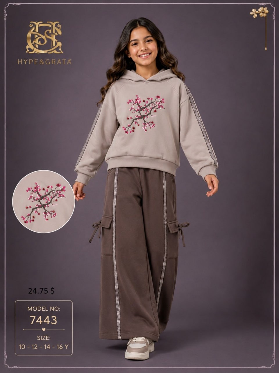 Hype&Grata Kids 7443 toptan Kız Çocuk