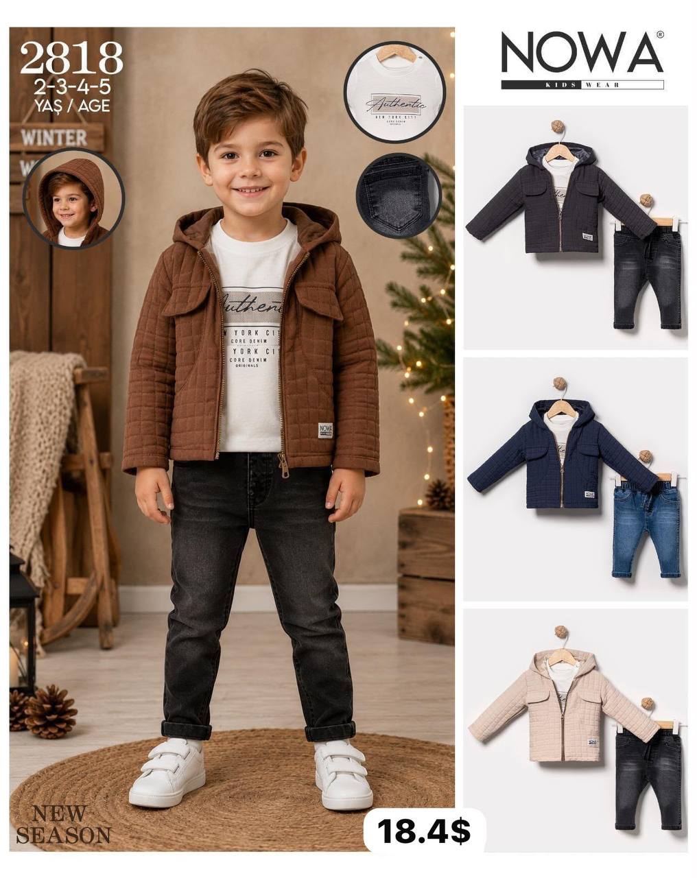 Nowa Kids 2818 · Antrasit toptan Erkek Çocuk